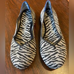 Rothy’s Zebra Print Ballet Slip-On Flats